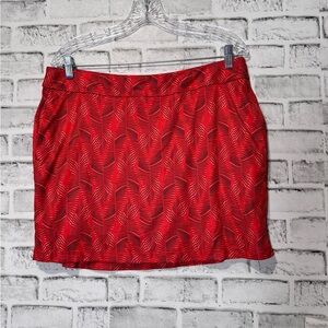 Gymshark Red Leaf Pattern Mini Skort size Large